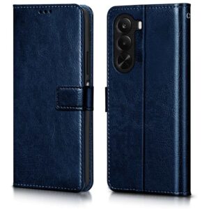 WOW IMAGINE Shock Proof Flip Cover Back Case Cover for Realme P4x 5G (Flexible | Leather Finish | Card Pockets Wallet & Stand | Blue)