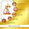 Ekhasa Ganesh Idol for Car Dashboard with Umbrella | Ganpati Idol for Cars | Vinayak Idols for Car Dash Board, Home Decor | Ganapathi for Home | Vinayagar Statue for Office Desk