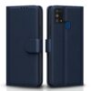 Pikkme Flip Cover Leather Finish | Inside TPU with Card Pockets | Wallet Stand and Shock Proof | Complete Protection Flip Case for Samsung Galaxy M31 / F41 / M31 Prime(Blue)