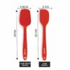 Clazkit Large Spatula & Large Spoon, Non-Stick Silicone Spatula Set for Cooking & Baking, Seamless Design Food-Grade & BPA-Free, Dishwasher Safe (RED) Set of 2