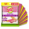 Scotch-Brite Sponge Wipes- Reusable, Kitchen and House Cleaning- Easy to Scotch-Brite Sponge Wipes- Reusable, Kitchen and House Cleaning- Easy to use, Cleans any mess in a swipe, Absorbs water its own 10x weight, Multi- color, Biodegradable (pack of 10)