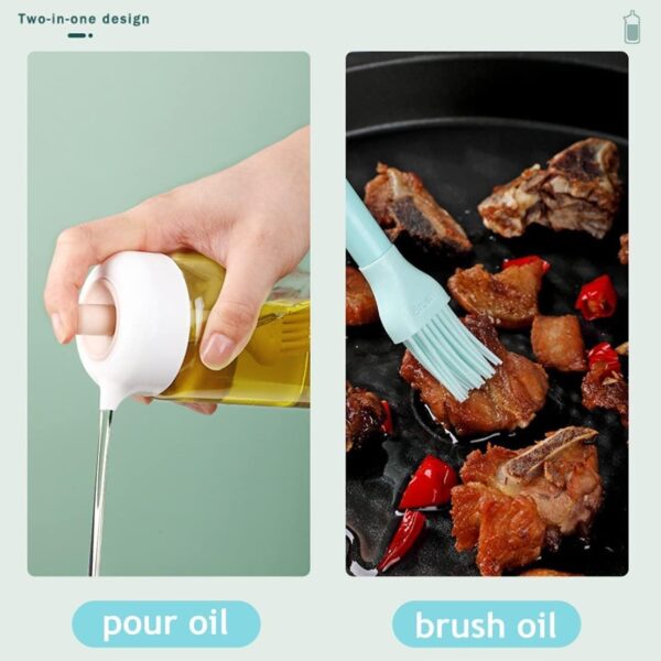 230 ml Oil Dispenser with Brush, Multi-Use, Transparent