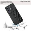 NIUKIN Silicone Mobile Case for Vivo T4x 5G / iQOO Z10x 5G | 3D Engraved Design | Shockproof Scratch Proof Cover | Black