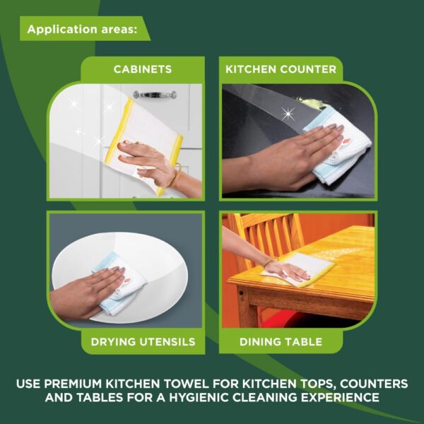 Scotch-Brite Cotton Kitchen Towels (Green, Pack of 3) (IA840188337)