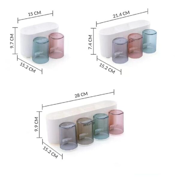 1774855099_QONETIC-Wall-Mounted-Tooth-Brush-Holder-for-Bathroom-with-2-Mouthwash-Cups-Bathroom-Toothbrush-Organizer-Multi-Compartment-Dustproof-BPA-Free-Brush-Holder-for-Bathroom-Storage.jpg QONETIC Wall Mounted Tooth Brush Holder for Bathroom with 2 Mouthwash Cups | Bathroom Toothbrush Organizer | Multi-Compartment, Dustproof & BPA-Free Brush Holder for Bathroom Storage