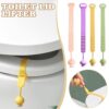 Shivstor Silicone Toilet Seat Cover Lifter Self Adhesive Lifting Handle Touch Free Seat Holder Adjustable Bathroom Accessories Durable Hygienic Multicolor 1 piece