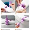 Shivstor Silicone Toilet Seat Cover Lifter Self Adhesive Lifting Handle Touch Free Seat Holder Adjustable Bathroom Accessories Durable Hygienic Multicolor 1 piece