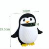 Penguin Shaped Wall Mounted Holder, Self Adhesive Storage Organizer for Bathroom, Toothbrush and Brush Stand,Multipurpose Plastic Bathroom Accessory (White -Pink) (Pack of 1)