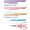 6 - Piece Colorful Kitchen Knife Set | High-Carbon Stainless Steel | Includes Scissors and Peeler | Chef’s Knife, Slicer, Meat Knife & More | Set of 1
