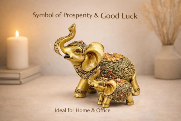 1774897800_CHIBRO-Decorative-Elephant-Showpiece-for-Home-Decor-Resin-Lucky-Elephant-Statue-with-Mother-Baby-Design-Tabletop-Feng-Shui-Good-Luck-Idol-Golden-Elephant-Family.jpg CHIBRO Decorative Elephant Showpiece for Home Décor | Resin Lucky Elephant Statue with Mother & Baby Design | Tabletop Feng Shui Good Luck Idol (Golden Elephant Family)