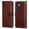 WOW IMAGINE Shock Proof Flip Cover Back Case Cover for WOW IMAGINE Shock Proof Flip Cover Back Case Cover for Samsung Galaxy M36 5G | Samsung Galaxy F36 5G (Flexible | Leather Finish | Card Pockets Wallet & Stand | Chestnut Brown)