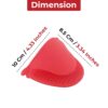 HAZEL Silicone Pinch Grip Mitts Microwave Oven Heat Resistant Gripper Kitchen Pot Holder, Red