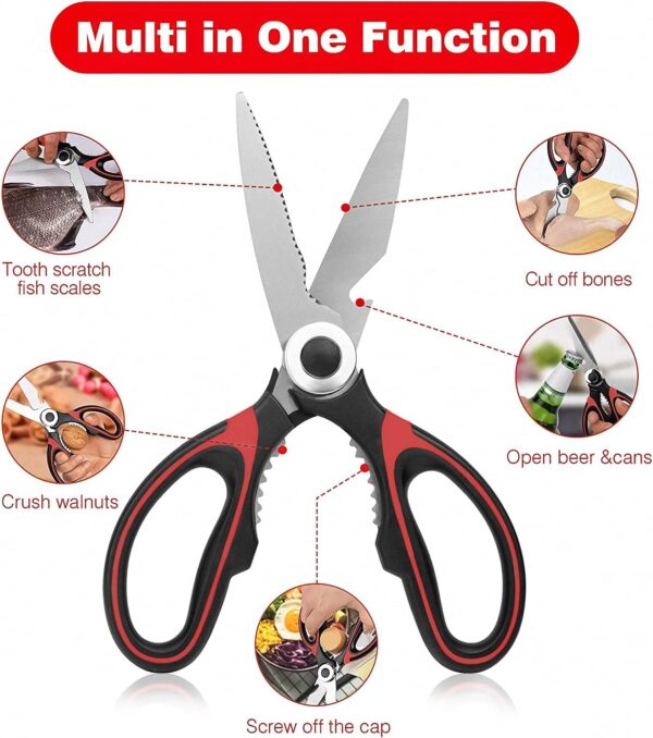 1774921284_Carrot-Kitchen-Scissor-for-General-Use-Heavy-Duty-Kitchen-Raptor-Meat-Shears-Cooking-Scissors-Stainless-Steel-Multi-Function-Scissors-for-Food-Chicken-Poultry-Fish-Pizza-Herbs-PACK-OF-1.jpg Carrot - Kitchen Scissor for General Use, Heavy Duty Kitchen Raptor Meat Shears, Cooking Scissors, Stainless Steel Multi-Function Scissors for Food, Chicken, Poultry, Fish, Pizza, Herbs (PACK OF 1)