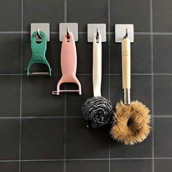 1774935055_JIALTO-4-PCS-Self-Adhesive-Stainless-Steel-Wall-Hooks-–-Heavy-Duty-Waterproof-No-Drill-Wall-Hanger-for-Bathroom-Kitchen-Towel-–-Strong-Coat-Hook-J-Hook-Black-Holds-Up-to-5-KG.jpg JIALTO 4 PCS Self Adhesive Stainless Steel Wall Hooks – Heavy Duty Waterproof No Drill Wall Hanger for Bathroom, Kitchen & Towel – Strong Coat Hook, J Hook Black (Holds Up to 5 KG)