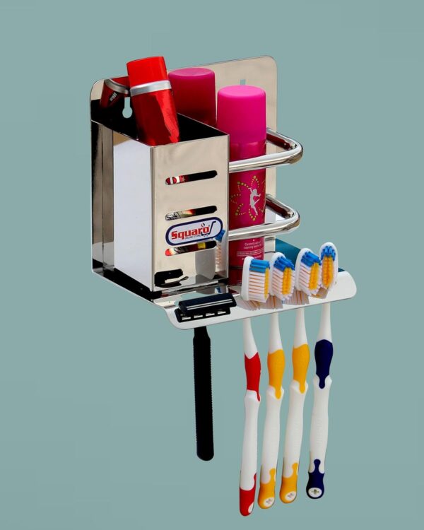 1774939311_Premium-Stainless-Steel-Toothbrush-StandTumbler-Holder-Multipurpose-Bottle-Holder-Brush-and-Paste-Holder-for-Bathroom-Accessories-Classic-Chrome-Finish-Pack-of-1.jpg Premium Stainless Steel Toothbrush Stand/Tumbler Holder Multipurpose Bottle Holder Brush and Paste Holder for Bathroom Accessories (Classic, Chrome Finish, Pack of 1)