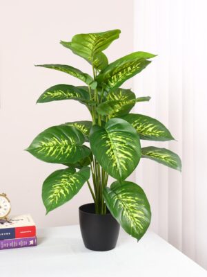 ARICKDECOR 2.2FT Artificial Calathea Orbifolia Plant for Home Decor/Office Decor/Gifting | 65 cm Tall Plant with Basic (Multicolor-27)