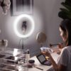 Osaka­® 10" (25.4 cm) Professional LED Ring Light with Tripod Stand for Mobile Phones & Camera, 3 Color Temperature Mode Dimmable Lighting for Photo Shoot YouTube Video Shooting