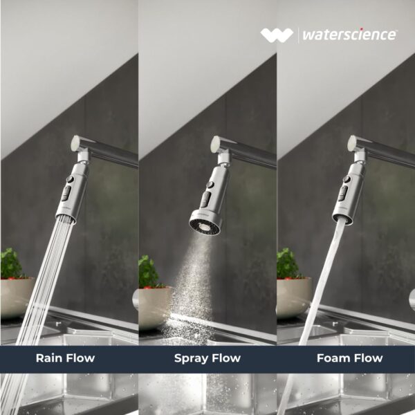 WaterScience Tap Extender for Kitchen Sink - Compact | Upto 70% Water Saving | 360 Degree Rotation, 35 x 35 x 80 Millimeters