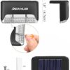 JACKYLED 16 Pack, Step Lights Waterproof LED Solar Power Outdoor Fence Light for Deck Stair Railing, Outside Lighting for Wall Garden Backyard Patio Balcony Decor, ABS, White, 79 x 43 x 48 mm
