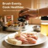 HomeWiz BPA-Free Plastic Oil Dispenser Bottle with Silicone Brush | Perfect for Air-Fryer Low-Oil Cooking, Baking, BBQ & Marinating | Easy-Pour Drip-Free Kitchen Oil Container – 350ml