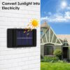 Gesto Plastic 8W Solar Up Down Wall Sconce Light Waterproof 2-Way Led Outdoor Wall Lamp with 1200mAh Battery,Auto Day Off & Night On,Exterior Light for Garden,Fence,Balcony,Patio,Stairs- Pack of 2