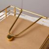 Napkin Holder for Dining Table - Square Shaped with Weighted Arm - Modern Tissue Paper Holder for Kitchen, Restaurant, Farmhouse, Gold - Diwali Decoration - Hotel Tableware (Gold)