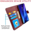 Pikkme Mi Redmi K20 / K20 Pro Flip Case Leather Finish | Inside TPU with Card Pockets | Wallet Stand and Shock Proof | Magnetic Closing | Complete Protection Flip Cover (Brown)