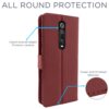 Pikkme Mi Redmi K20 / K20 Pro Flip Case Leather Finish | Inside TPU with Card Pockets | Wallet Stand and Shock Proof | Magnetic Closing | Complete Protection Flip Cover (Brown)