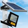 Epyz 50Watt Solar Flood Light Outdoor Waterproof with Remote Control for Home Automatic LED Lamp [ Pack of 1, Warm Yellow Light ] [ 4000mAh, 183LED ]-Light Power 50W - 4000mAh