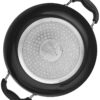 Amazon Brand - Solimo - Hard Anodized Deep Kadhai With Induction Bottom And Glass Lid (22 Cm), Black