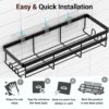 SNAPTRON 6 in 1 Self Adhesive Shelf Organizer/Bathroom Metal Racks and Shelves for Wall/Soap Holder & Tooth Brush Holder/Wall Stand for Bathroom Without Drill/Bathroom Accessories