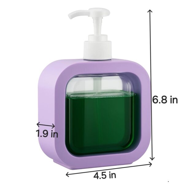 300ml handwash Dispenser Bottle - Liquid Soap, Dish Soap, and Shampoo Dispenser for Kitchen Sink, Bathroom- Refillable soap Dispenser for wash Basin, Kitchen Accessories Items for Home (Purple)
