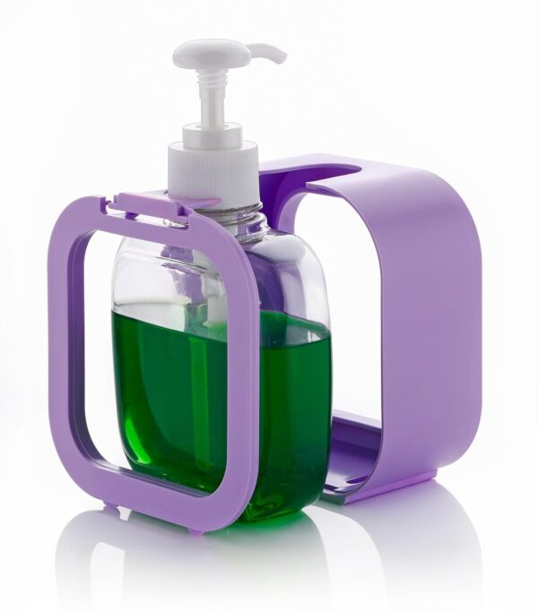 300ml handwash Dispenser Bottle - Liquid Soap, Dish Soap, and Shampoo Dispenser for Kitchen Sink, Bathroom- Refillable soap Dispenser for wash Basin, Kitchen Accessories Items for Home (Purple)