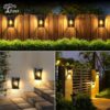 Epyz Plastic Solar Wall Light Outdoor Waterproof Garden Decoration Wall Lamps, IP64 Waterproof Doorway, Balcony,Fence Decor [ Warm Yellow Pack of 1 ]