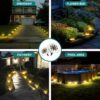 20 Pack Solar Ground Lights, 8 LED Solar Powered Disk Lights Waterproof Garden Landscape Lighting for Yard Patio Driveway Pathway Walkway (Warm White)