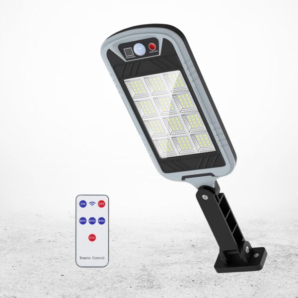 200W Solar Street Lights Outdoor, Wide Angle Solar Lights Outdoor Motion Sensor, Commercial Parking Lot Light Dusk to Dawn, Ideal for Parking Lots, and Heavy Duty Roads