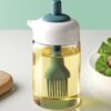 230 Ml Oil Dispenser With Brush, Multi-Use For Cooking, Baking, Bbq, Marinating (Pack Of 1 Multi Colour) - Glass