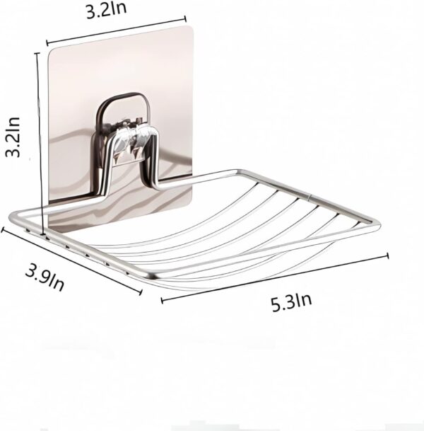 3-Pcs-Soap-Holder-Set-for-Bathroom-Kitchen-Sink-Self-Adhesive-Wall-Mounted-Soap-Dish-Stand-Stainless-Steel-Silver-Chrome-Waterproof-Self-Draining-Rack-with-Magic-Sticker-Pack-of-3.jpg 3 Pcs Soap Holder Set for Bathroom & Kitchen Sink | Self Adhesive Wall Mounted Soap Dish Stand | Stainless Steel Silver Chrome Waterproof Self Draining Rack with Magic Sticker (Pack of 3)