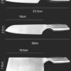 3 Piece Stainless Steel Kitchen Knife Set,Sharp Chef Knife, Utility Knife & Cleaver with Ergonomic Anti-Slip Handle Professional Carbon Blades for Home & Restaurant Use.
