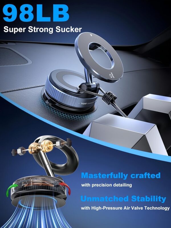 360°-Vaccum-Magnetic-Phones-Holder-Magnetic-Car-Phone-Mount-Hands-Free-Suction-Cup-Phones-Holder-for-with-Study-CarGymMirrorShower-Car-Mount-Compatible-All-Mobiles-Pack-1.jpg 360° Vaccum Magnetic Phones Holder, Magnetic Car Phone Mount, Hands-Free Suction Cup Phones Holder for with Study Car/Gym/Mirror/Shower, Car Mount Compatible All Mobiles (Pack 1)