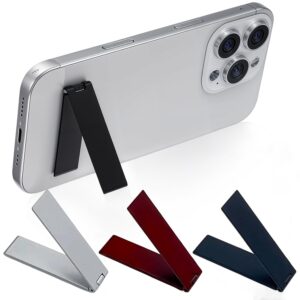 3PCS Kickstand for Mobile, Folding Invisible Portable Metal Cell Phone Stand Holder for Desk, Phone Back Holder Grip, Compatible with iPhone, Samsung and All Cellphones