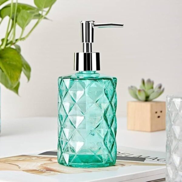 4-Piece-Ceramic-Bathroom-Accessory-Set-Soap-Dispenser-Toothbrush-Holder-Tumbler-and-Soap-Dish-Modern-Stone-Finish-Teal-Blue-Glass-SOAP-Dispenser.jpg 4-Piece Ceramic Bathroom Accessory Set, Soap Dispenser, Toothbrush Holder, Tumbler and Soap Dish, Modern Stone Finish, Teal Blue (Glass SOAP Dispenser)