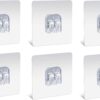 5 Pack Strong Self Adhesive Magic Sticker Transparent Hook Heavy 5 Pack Strong Self Adhesive Magic Sticker Transparent Hook Heavy Duty Waterproof Wall Hooks No Drill Hanging Rack for Tissue Towel Kitchen Bathroom Accessories (5 Piece)