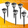 6 Pack Solar Garden Pathway Lights, Solar Garden Lights, Waterproof Auto On/Off, Solar LED Lights for Garden, Patio, Pathway, Walkway (Warm White)