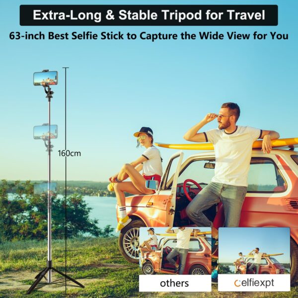 63-Selfie-Stick-Tripod-360°-Rotatable-Mobile-Holder-Bluetooth-Remote-Multi-Functional-Extendable-Tripod-Stand-for-Vlogging-Live-Streaming-Compatible-with-Mobile-Phone-Camera-Ring-Light.jpg 63" Selfie Stick Tripod 360° Rotatable Mobile Holder Bluetooth Remote Multi-Functional Extendable Tripod Stand for Vlogging Live Streaming Compatible with Mobile Phone Camera Ring Light