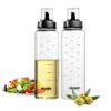 AGARO Elite Borosilicate Glass Oil Dispenser With Capacity Markings, Pack AGARO Elite Borosilicate Glass Oil Dispenser With Capacity Markings, Pack of 2, 500 Ml each, Metallic Lid, Oil Bottle Jar, Transparent