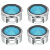 ALTON ALD355, Brass, Replacement Tap Aeartor With Foam Flow For M24mm Thread, Silver (4-Piece Set)