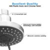 ALTON SHR20725 ABS, 4-INCH, 3-Function Overhead Shower, Chrome Finish (Without Arm)