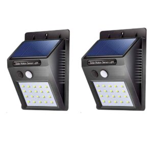 ASGTRADE 20 LED Solar Light, Motion Sensor Solar Garden Lights ASGTRADE 20 LED Solar Light, Motion Sensor Solar Garden Lights Outdoor Waterproof, Automatic Solar Powered Wall Lights, Home Security Light for Balcony Terrace Compound Gate Backyard (Pack of 2)