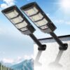 Abs Solar Street Lights Outdoor 2 Pack, 6500K Solar Lights Abs Solar Street Lights Outdoor 2 Pack, 6500K Solar Lights Outdoor Waterproof with Motion Sensor, Solar Flood Security Lights with Remote Control Dusk to Dawn Commercial Lighting for Yard Path